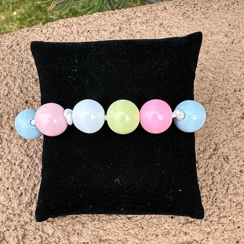 Gymboree Pastel Colorful Beaded Stretch Bracelet